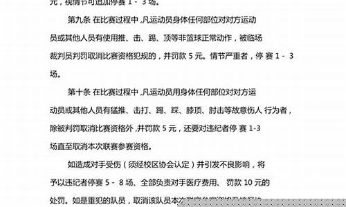 篮球联赛纪律处罚-篮球赛事处罚