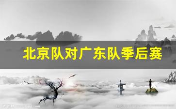 北京队对广东队季后赛-北京队vs广东队