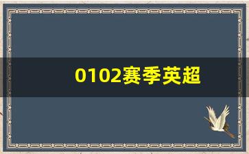2020英超赛季-0102赛季英超