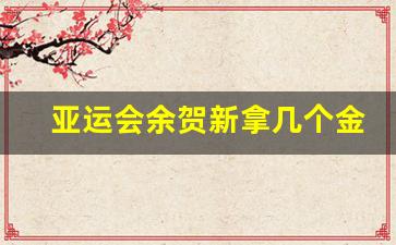 亚运会余贺新拿几个金牌-余贺新接力夺冠