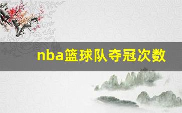 nba夺冠率球队排名-nba篮球队夺冠次数排名