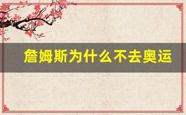 詹姆斯为什么不去奥运会打球-詹姆斯为什么不去奥运会