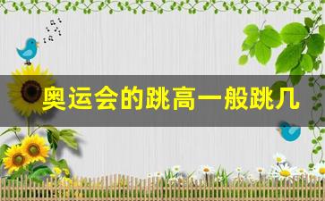 奥运会的跳高一般跳几米-奥运会跳高参赛标准